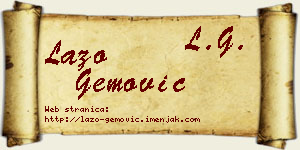 Lazo Gemović vizit kartica